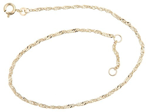 Fußkette Singapur - 1,8mm Breite - Länge wählbar 23-30cm - echt 333 Gold