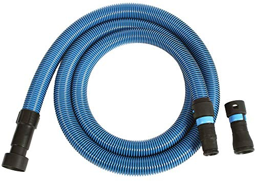 Cen-Tec Systems 94511 Quick Click 3m Antistatic Wet/Dry Dust Extraction Hose with Power Tool Adaptor Set (25mm, 38mm ID 38mm, 48mm OD) - Blue