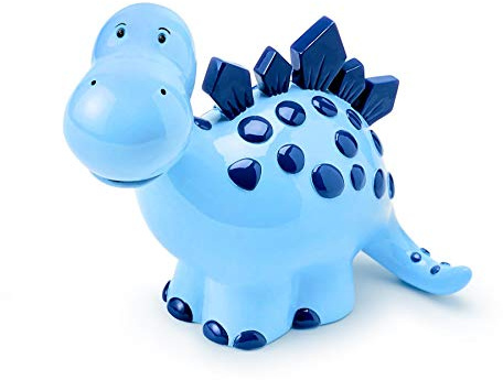 Mousehouse Gifts - Kinder Spardose - Dinosaurier - niedliche Spardose für Mädchen und Jungen - Blau - 7 x 16 x 13 cm