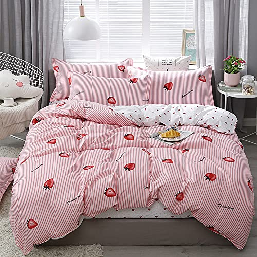 Loussiesd - Set copripiumino in stile bohémien esotico, set di biancheria da letto, copriletto decorativo in microfibra di poliestere, set di biancheria da letto con federe, con cerniera, colorato