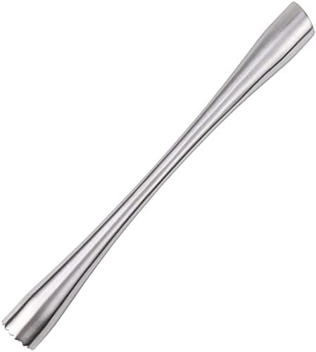 LATRAT Cocktail Stößel aus Edelstahl, Cocktail Muddler für Frische Obst Gewürz Eisstangen Werkzeuge, Cocktail Stößel aus Edelstahl Eiszerkleinerer Zitronen Stampfer 26Cm