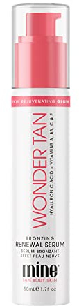 MineTan Tinted Moisturizer For Face | Wonder Tan Bronzing Renewal Facial Serum - Visibly Plumper, Softer Skin & Illuminating Bronzed Glow, Infused With Hyaluronic Acid + Skin Loving Vitamins, 2 Fl Oz