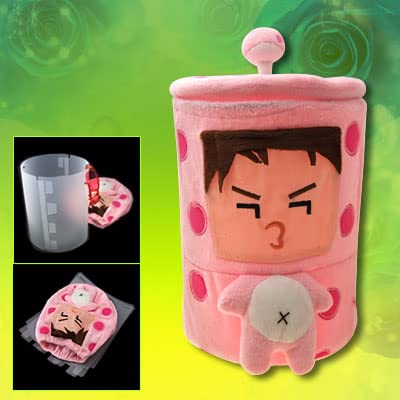 Ruilogod Puntos rojos flexibles Patrón de niño encantador Pink Plush Home Gadget Bolsa