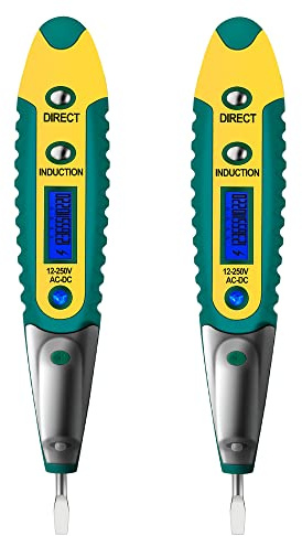 Fasizi 2pcs testeur de Crayon de Test numérique Stylo détecteur de Tension électrique écran LCD Tournevis VD700 AC/DC 12-250V indicateur de Tension