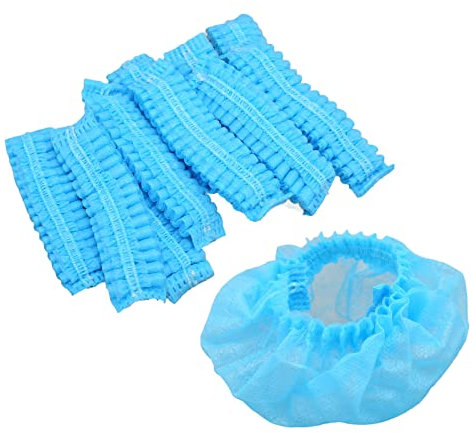 100 Pezzi Coperture per Cuffie, Coperture per Cuffie in Tessuto Non Tessuto Monouso/Coperture per Cuffie/Protezione per Cuffie, Coperture per Padiglioni Elastici, per Cuffie da 8,5-12 Cm/3,3-4,7(Blu)