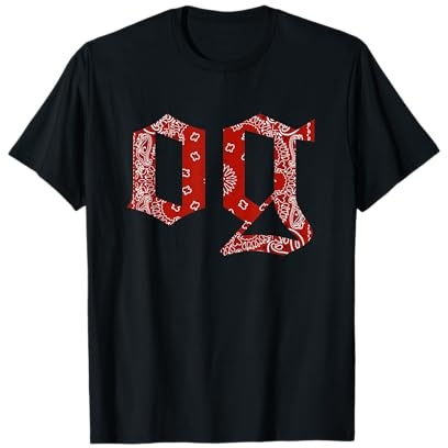 OG T-Shirts für Herren Original Gangster Compton Bandana-Print T-Shirt
