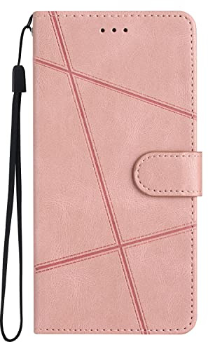 YiKaDa - Cover Compatibile con Samsung Galaxy A14 4G / 5G, Custodia a Portafoglio in Pelle Multifunzione [Supporto Stand] [Carta Fessura] [Magnetica] - Rosa