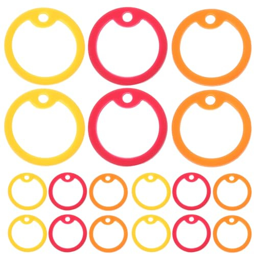 iplusmile 24 Stück Hundemarke Schalldämpfer Ring Hundemarke Die Ringe Haustier-Id-Tag Schalldämpfer-Tag Schalldämpfer Silikon-Hunde-Namensschild Stummbügel Haustier-Namensschild