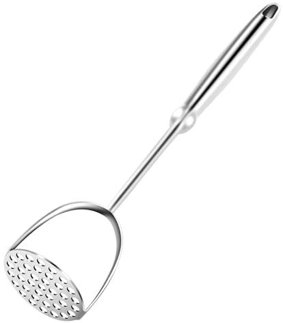 Aplastador de Patatas,Chafador de Patatas de Patatas de Mango Largo,Machacador de Acero Inoxidable,Pasapures Prensa Patatas Manual,Para Aplasta Patatas,Frutas,Verduras.Apto para Lavavajillas