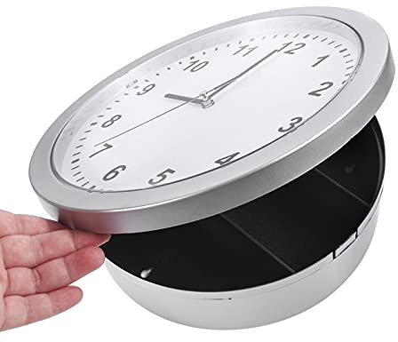 Versteckter Safe, Akozon Versteckter Safe Blumentopf, Versteckte Geheime Wanduhr Safe Container Box für Geldversteck Schmuck Wertsachen Bargeldaufbewahrung