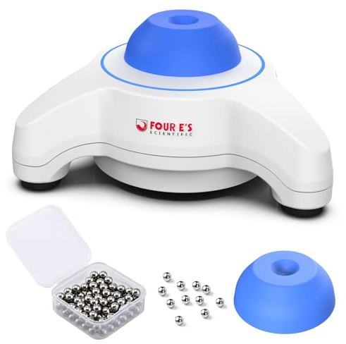 FOUR E'S SCIENTIFIC Vortex Mixer Farbschüttler 5600UpM mit 100-pcs Stahlkugel Schnelles Mischen Touch Mode 6mm Orbit Farbmischer Vortex Shaking Mixer für Acrylfarbe Nagellack Labor Reagenzglas