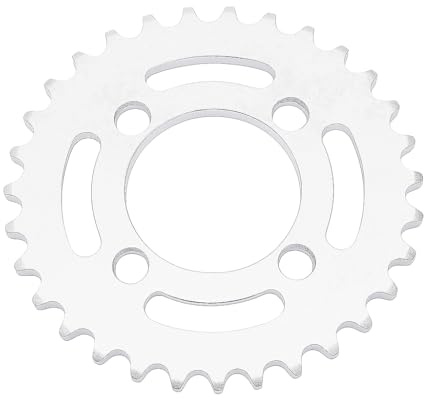 Tissting Piñón Trasero de 31 Dientes 420 Cadenas 4 Agujeros Piñón de Cadena Trasera de Acero Plateado para DIY Go Kart, ATV, Motocicleta Ligera