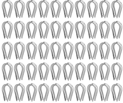 Dedales De Cuerda De Alambre De Acero Inoxidable 304, Herramientas De Aparejo De Cable De 50 Uds Para Dedales De Cable De Cuerda De Alambre, Industria De Construcción Naval(3mm)