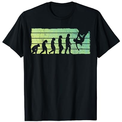 Klettern Evolution Kletterausrüstung Boulderer Kletterer T-Shirt