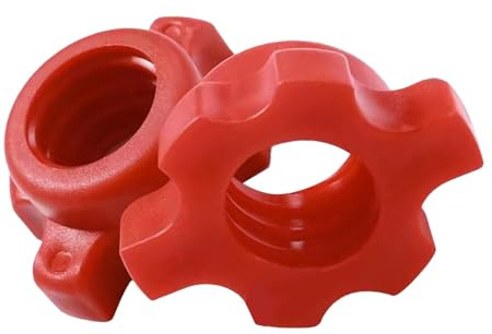 VGEBY Hantel-Rot-Spinlock-Halsb?nder, Hantel-Muttern, Schraube, rutschfest, Stabil, Sicher, Hantel-Zubeh?r f¨¹r Fitness,