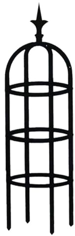 150 cm Garten-Obelisk Kletterpflanze Blumen Metallrahmen Rankgitter Rankgitter Ranken Blumendekor Schwarz Hof Rund Wetterfest