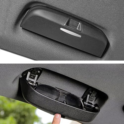GAFAT Kompatibel mit Audi A3 A4 A5 A6 Q3 Q5 Q7 2025 2026-2013 Sonnenbrillenhalter Brillenetui, Innenraum Aufbewahrungsbox Organizer für A3 8V 8Y A4 B8 B9 A6 C7 C8 Q3 8U F3 Q5 8R FY Q7 (Schwarz)