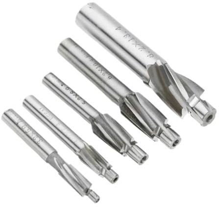GYQIZSS 5pc High-speed Countersink Mill Cutter Drill Bit M3-M8 Spot Router Slot Drill High Speed Steel Flat Bolt Hole Cap Screw Milling Tool