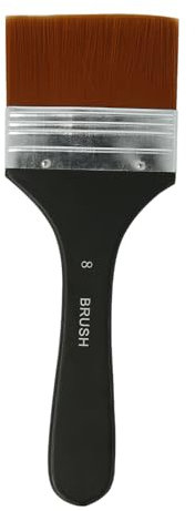 Nylon-Pinsel mit Massivholzgriff, Aluminium-Zwingen-Pinsel-Set für Wandbeize, Beschichtung, Leim, Malerei, Staub, Reinigung und Bastelprojekte (Nr.7)