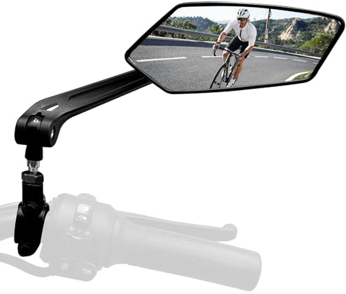 Fahrrad Rückspiegel Rechter HD 360°Verstellbar Fahrradspiegel Schlagfestes Universal Fahrrad Spiegel für Ebike Scooter MTB Motorrad Rennräder