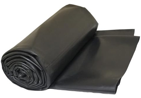 Teichfolie, schwarz, 5 x 12 m, strapazierfähig, 0,12 mm, Teichfolie für Koi- und Fischteiche, reiß- und durchstoßfest, faltbar, Teichfolie (5 m x 12 m)