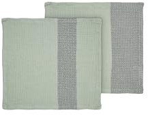 blomus Spültücher 2er Set -GANO- | Spültuch aus 100 % Baumwolle | Küchenlappen für Küche und Haushalt | Saugfähig & strapazierfähig | Desert Sage | 25 x 25 cm