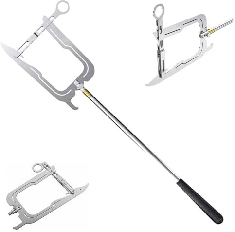 Jorzer Bootshaken zum Docking, U-förmigen Teleskopboothaken, Metall-Moor-Seil Haken mit Nicht-Slip-Griff, tragbares Marine-Hardware-Tool-Zubehör