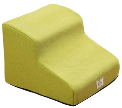 Stgfyxgs Rampa per Scale per Cani, 2 Gradini, Scaletta per Cani Da Interno, Copertura Rimovibile, Inclinazione Gradi, Scale per Animali Domestici per Can, Giallo