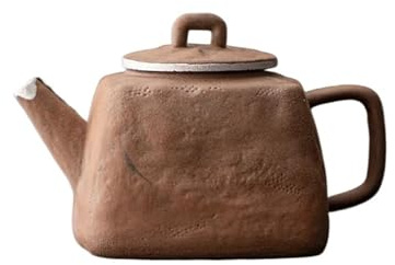 Alter Stein-Ton-Teekessel, Quadratisch, Puer-Kung-Fu-Tee-Set, Handgefertigt, Vergoldete Silber-Teekanne, 200 Ml Teetassen-Set Teeservice Mit Teekanne
