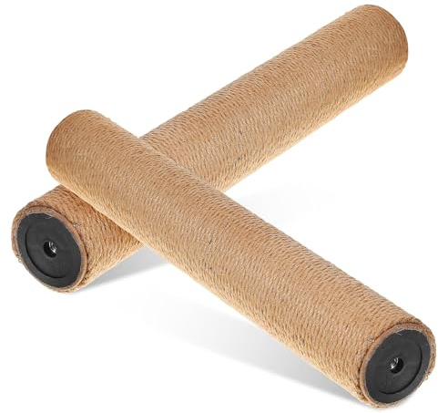 KOMBIUDA 2 Stück Kratzstamm Katzen Jute Schraubbar Ersatz Kratzpfosten für Indoor Katzen Krallenpflege Stabil und Langlebig