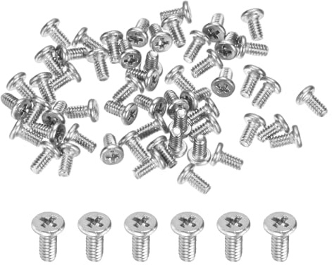 M METERXITY 60 Piezas De Tornillos De Máquina De Cabeza Plana M1.6x3mm Acero Inoxidable 304 Phillips Para Maquinaria/Equipo Herrajes De Conducción Cruzada