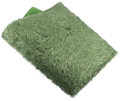 Luxshiny Tapis pour Reptiles en Gazon Artificiel 45X30 CM Substrat pour Terrarium Accessoire pour Tortues Lézards et Amphibiens Décor Naturel et Lieu de Repos Humide