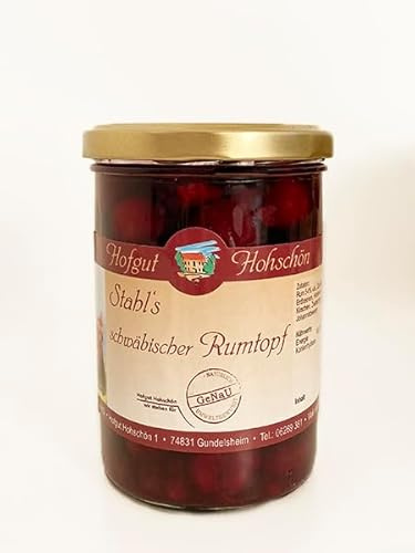 Hofgut Hohschön Schwäbischer Rumtopf, Karibischer Rum mit Früchten der Saison, 400 ml Glas