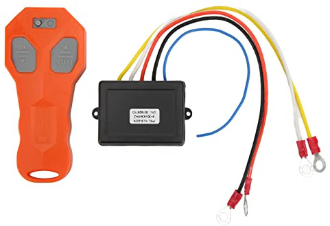 ERYUE Kit Telecomando Universale Senza Fili per Verricello Robusto Controller Elettrico con Indicatore Luminoso, Ricevitore 434MHZ, Portatile per SUV UTV, DC9-30V