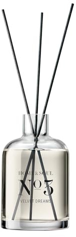 BUTLERS Raumduft 250 ml Velvet Dreams No. 3 - HOME & SOUL - Diffusor mit Rattan Duftstäbchen für ätherische Öle | Deko Badezimmer & Raumerfrischer für Büro | Raumparfum für die Wohnung