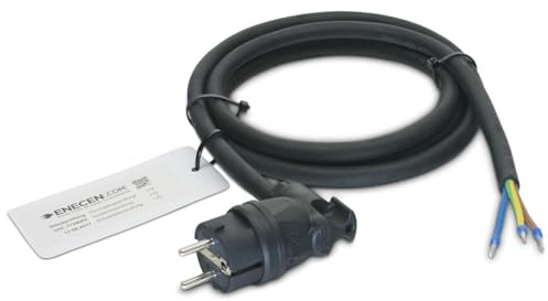 Anschlusskabel 230V/16A IP44 Gummi H07RN-F 3x1,5 mm² mit Vollgummi Winkel-Stecker/freies Ende 3m