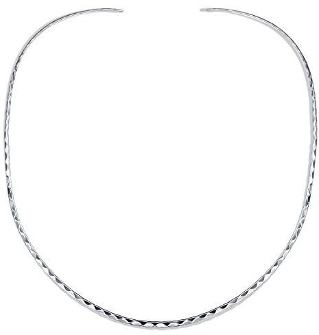 Bling Jewelry Einfache Dünne Boho Gealterte Gehämmerte Halsreif Schieberegler Kragen Konturiert Aussage Halskette Frauen Silber Sterling Anhänger Hinzufügen 2Mm