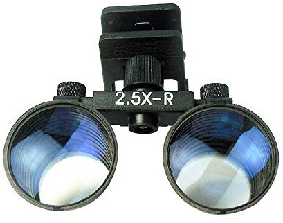 Clip on Surgical Loupes 2.5X 3.5X Binocular Eyeglasses Magnifying Glass (2.5X)