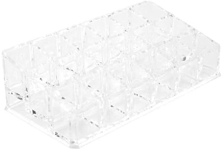Cyrank Lippenstift Organizer,18 Plätze Lippenstift Aufbewahrung,Lipstick Kosmetik Aufbewahrung Make Up Ständer,Kosmetik Display Ständer,Behälter Lippenstifthalter, Acryl Halter