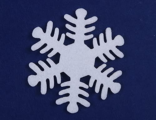 YYCRAFT 20 Filz-Schneeflocken für Weihnachtsdekorationen, Ornamente, 8,9 cm, Weiß