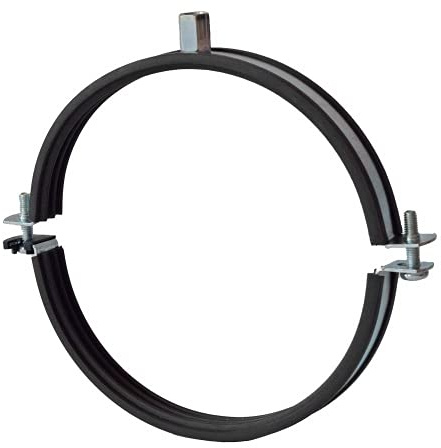 10 Stück - Fixotec Lüftungsschelle Schnellverschluss M8/M10 NW 125 mm verzinkt mit Einlage - werden zur Montage von Lüftungs- und Wickelfalzrohren jeder Art verwendet