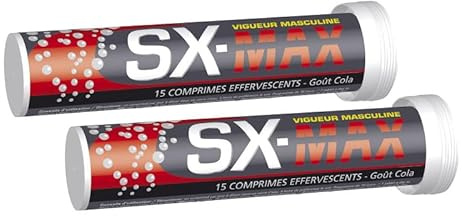 NUTRI EXPERT - SX-MAX - Complément Alimentaire à Base de Bois Bandé, Ginseng, Éleuthérocoque et Vitamines - Pour une Meilleure Fonction Sexuelle Masculine - Arôme Orange - Lot de 2 produits