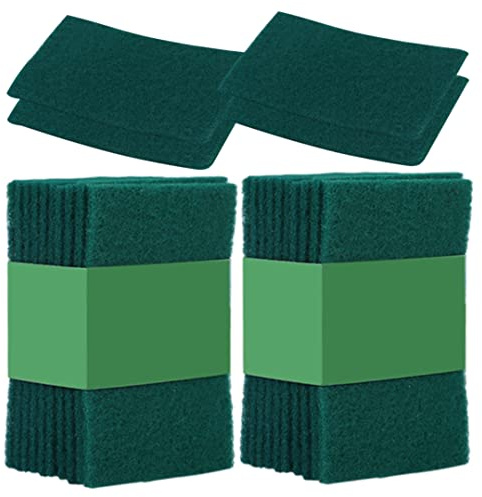 24PCS Heavy Duty Scouring Pads, Household Scrubber for Kitchen,Non Scratch Cleaning Sponge Kitchen Dishwashing Fibre Scrubber,Dual-Sided Dishwashing Sponge,Washing up,Cleaning Sponge