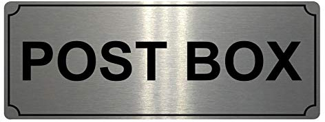 xtra-print 507 POST BOX Metal Aluminium Plaque Sign Front Door House Office Gate Letter Box (200x75mm., Brushed Silver)