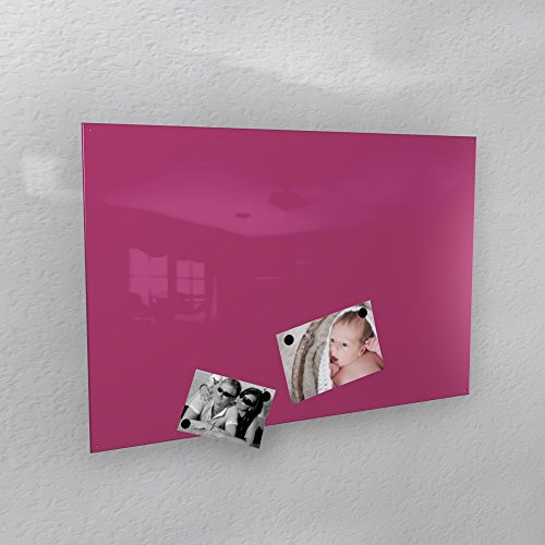 Magnetwand - Pink/Rosa Glänzend RAL 4010 Telemagenta Hochglanz - 4 Verschiedene Größen Verfügbar: 40 x 60 cm ; 50 x 80 cm ; 60 x 90 cm ; 50 x 110 cm (50 x 80 cm) - Metall