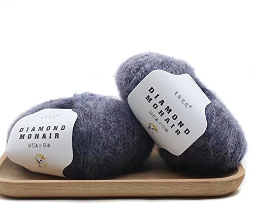 ISAKEN 2 stycken ullnystan mohairull stickylle flerfärgad 25 g ull för stickning tillbehör garn för stickning för virkning mjukt mohairullgarn