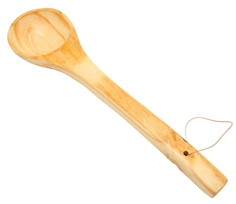 Curved Cedar Sauna Ladle,Sauna Ladle Large Capacity Long Handle Portable Wooden Sauna Ladle Scoop for Tea Wine Water