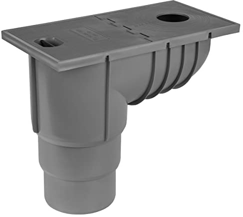PL Downpipe Gutter Settler Ø 50mm-125mm Underground Drain Pipe Hopper Gutter Trap Grey