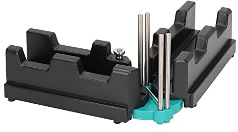 Utensile da Taglio per Angoli Obliqui 2 in 1 ABS Nero Alta Precisione Angoli da 85 a 180 Gradi Morsetto Goniometro per Troncatrice Preciso