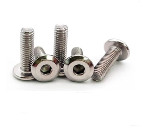 5–20 Stück M3 M4 M5 M6 M8 304 Edelstahl große flache Sechskant-Innensechskant-Möbelniet-Schraubverbindungs-Verbindungsschraube (Color : 8mm_20pcs M3)